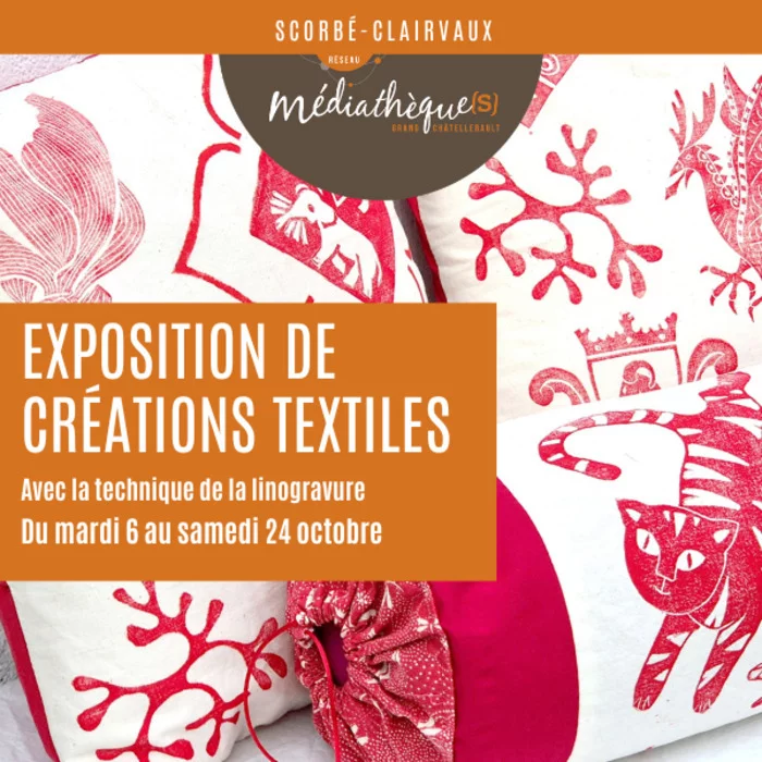 Créations textiles et linogravure : exposition