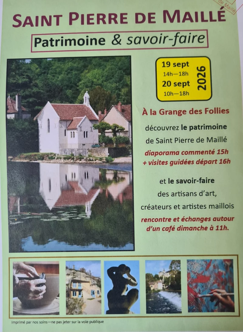 Journées du patrimoine à Saint Pierre de Maillé